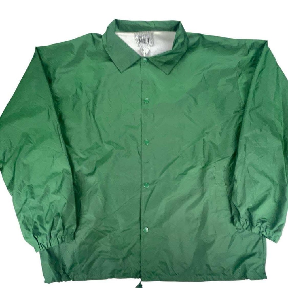 Into The Net Green Coach Jacket Vintage Pullover Windbreaker Mens Large‎